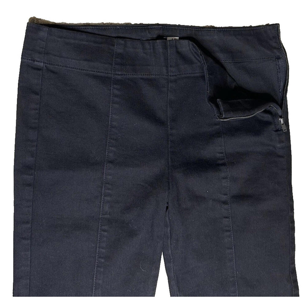 BDG Urban Outfiters Cropped Flare Jeans Womens Size 4 Black Raw Hem Mid Side Zip - Picture 3 of 7